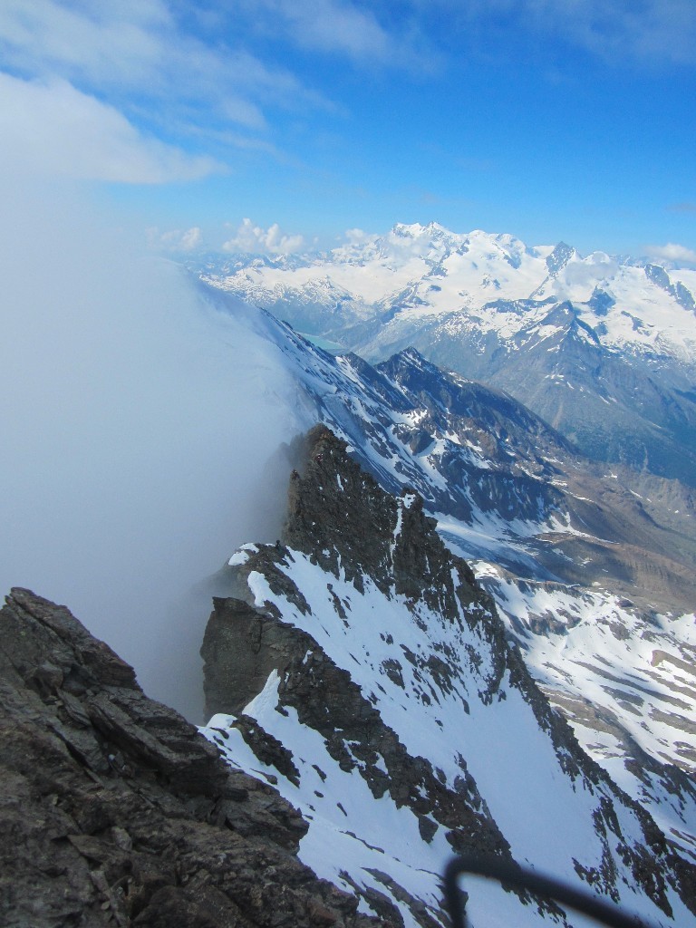 Lagginhorn, arête Sud, après le gendarme 3906