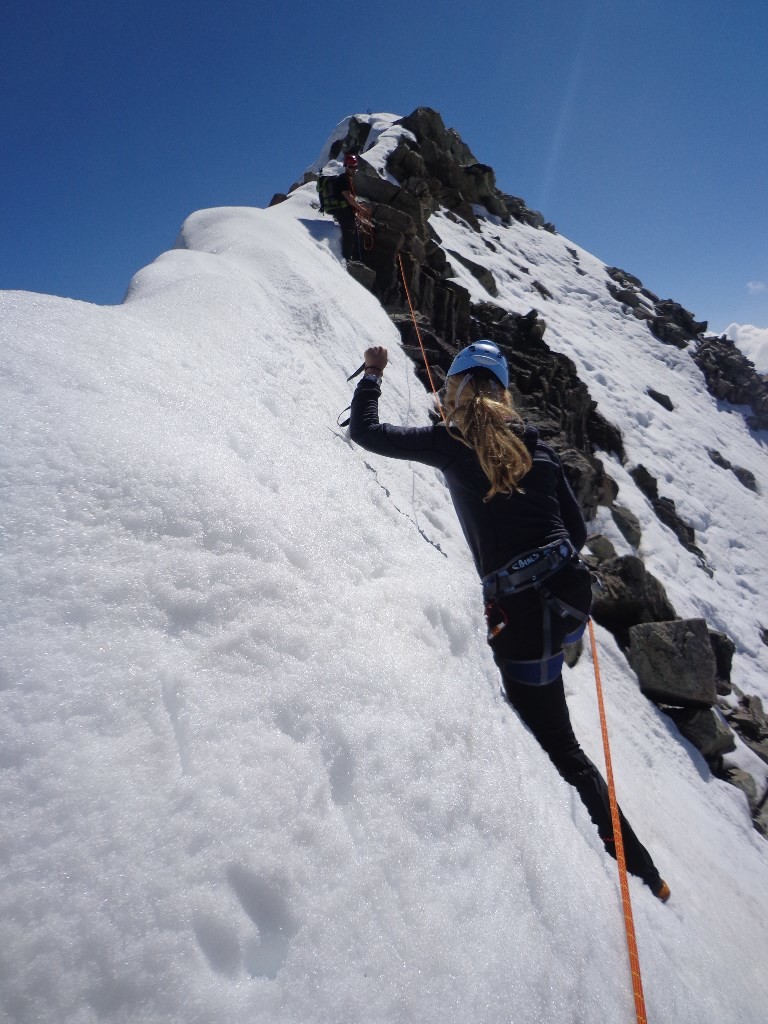 Dernier passage en neige avant le sommet