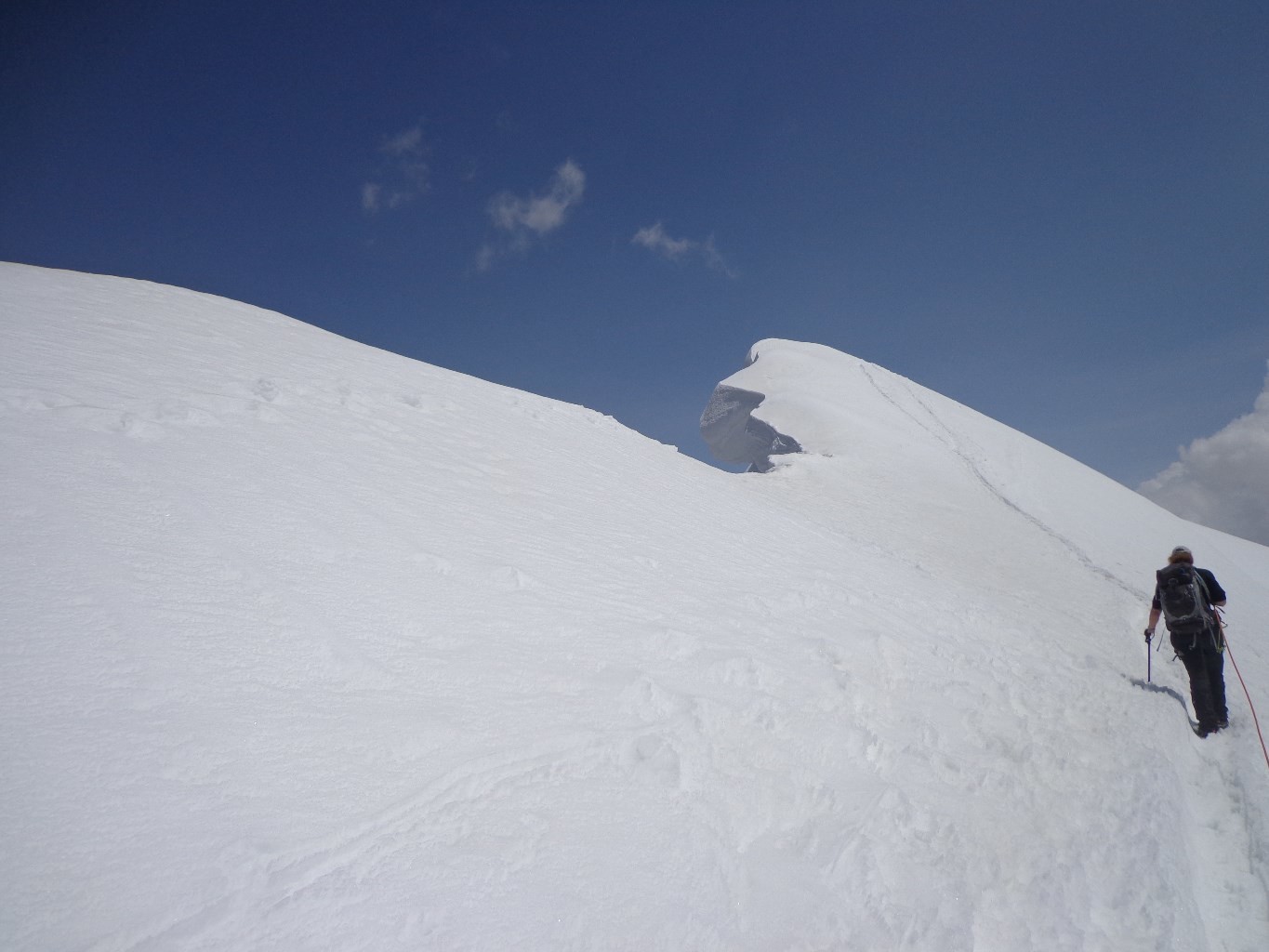 Arrivée au Breithorn central