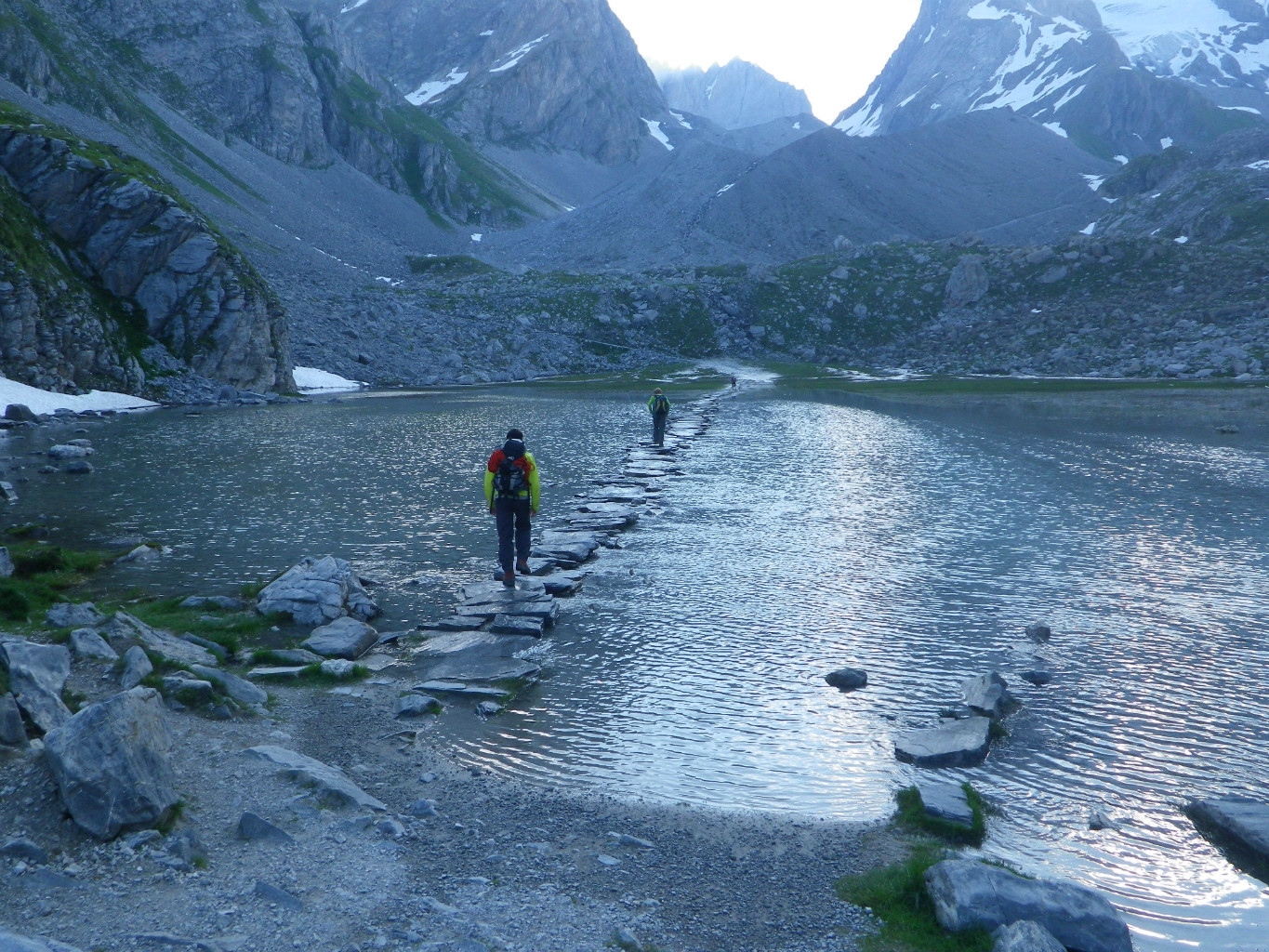Le lac des vaches en montant au refuge de la vanoise