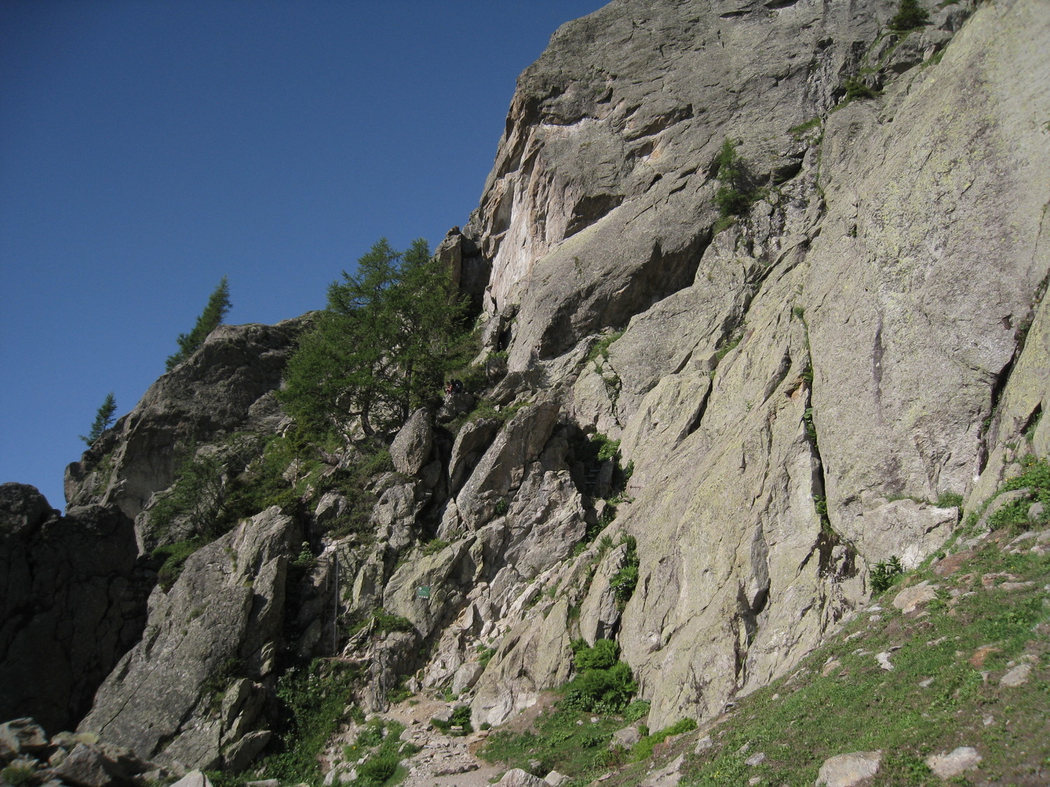 Belvedere - echelles sous l'aiguillette d'Argentière
