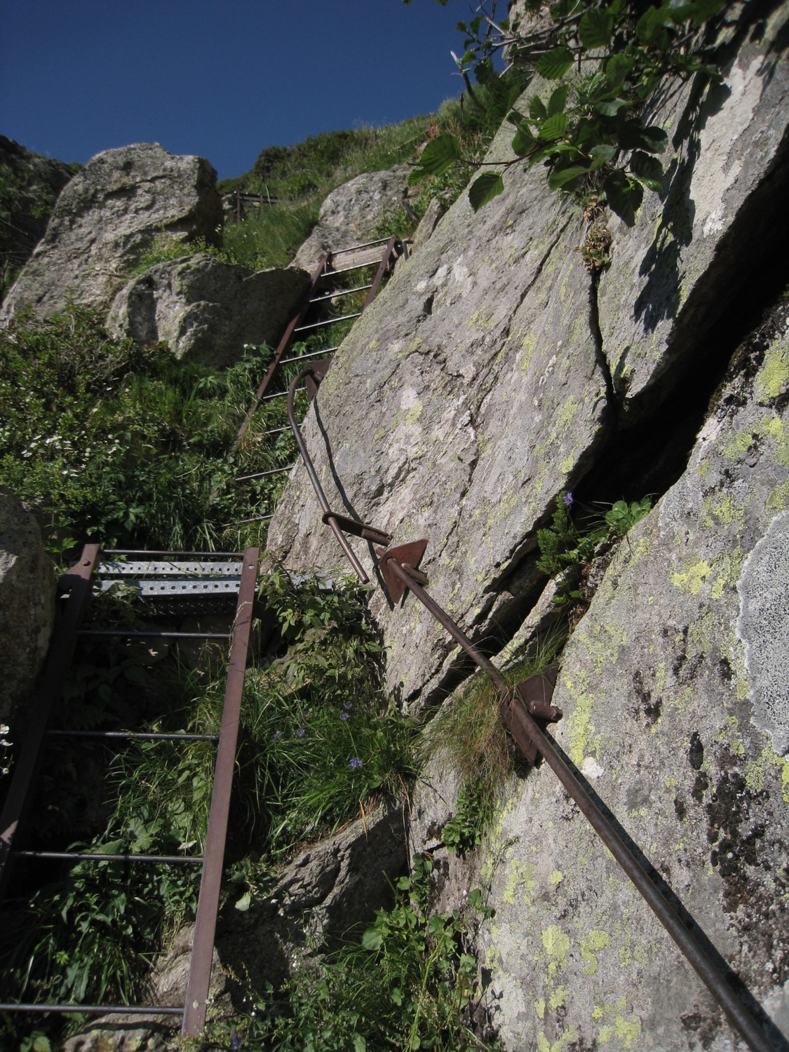Belvedere - echelles sous l'aiguillette d'Argentière