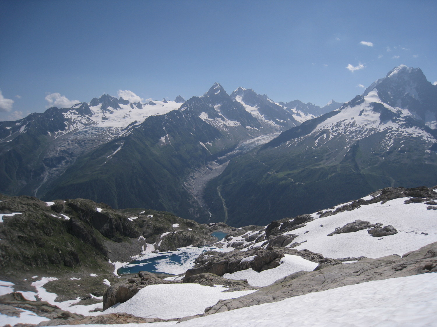 Belvedere - vue vers Tour, Argentière- Verte