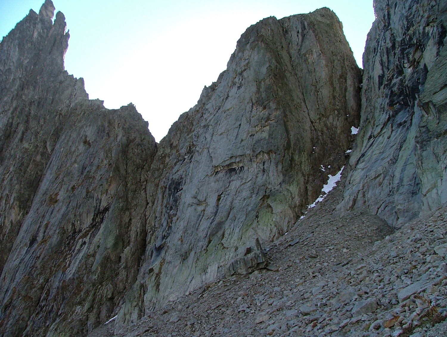 Col des Chasseurs - les 2 passages du versant E