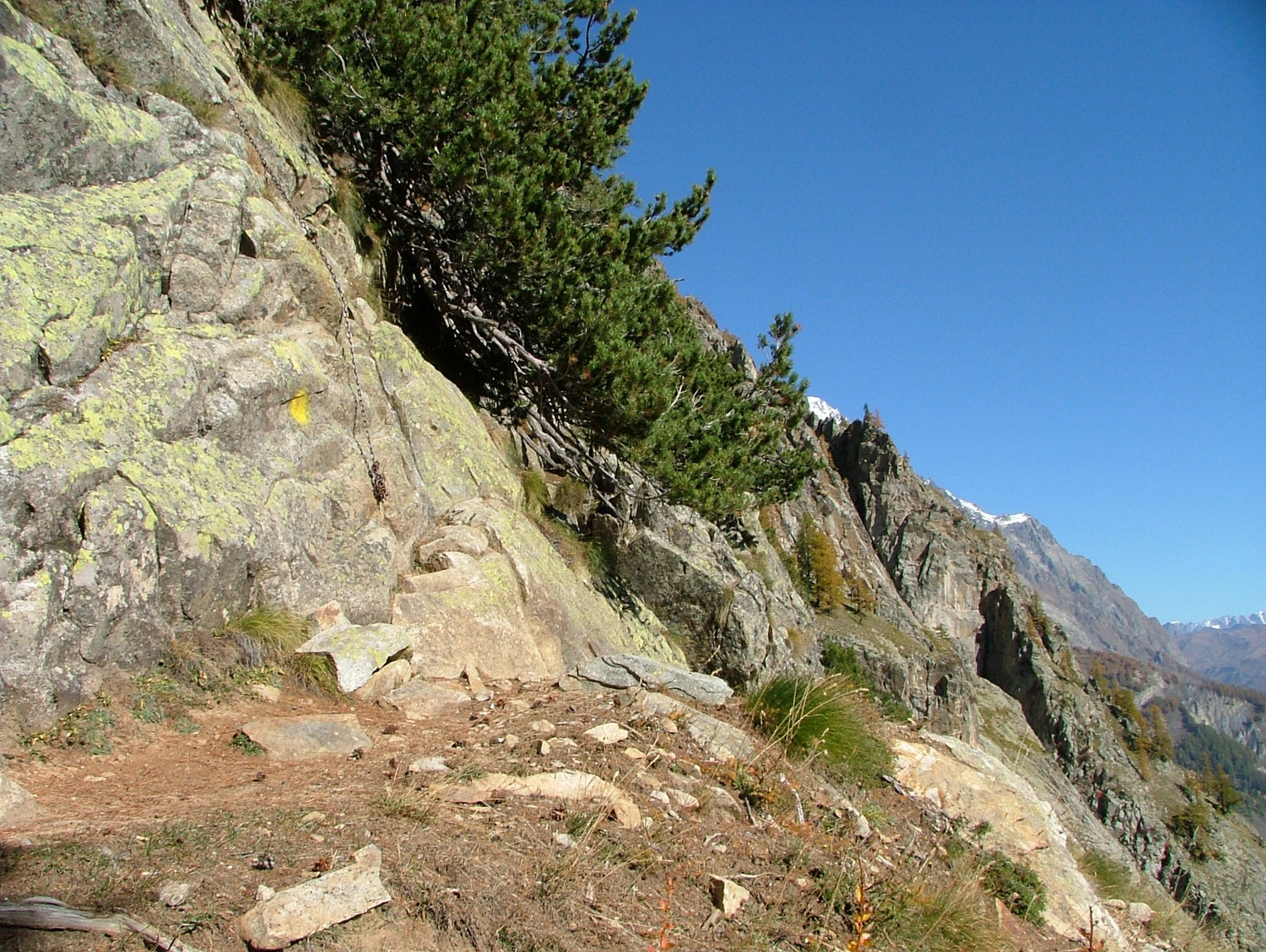 Refuge Borelli - Col des Chasseurs : départ de la via ferrata
