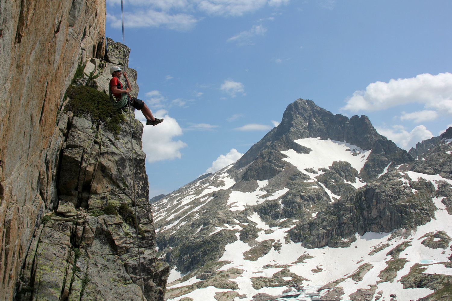 Le rappel de descente avec vue sur le Palas et Balaitous