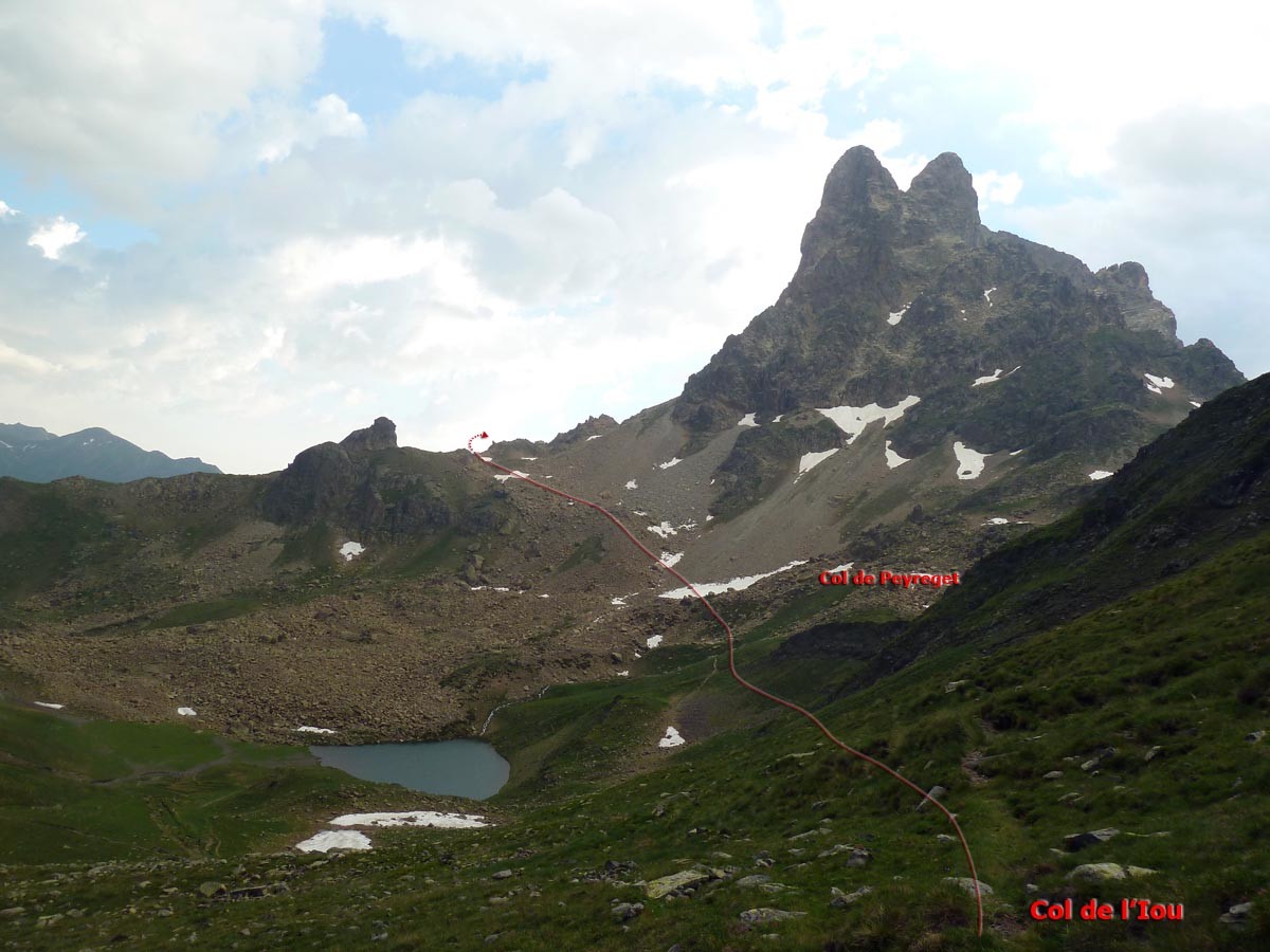 Pics du Midi d'Ossau - Accès face N depuis le Pourtalet via le col de l'Iou