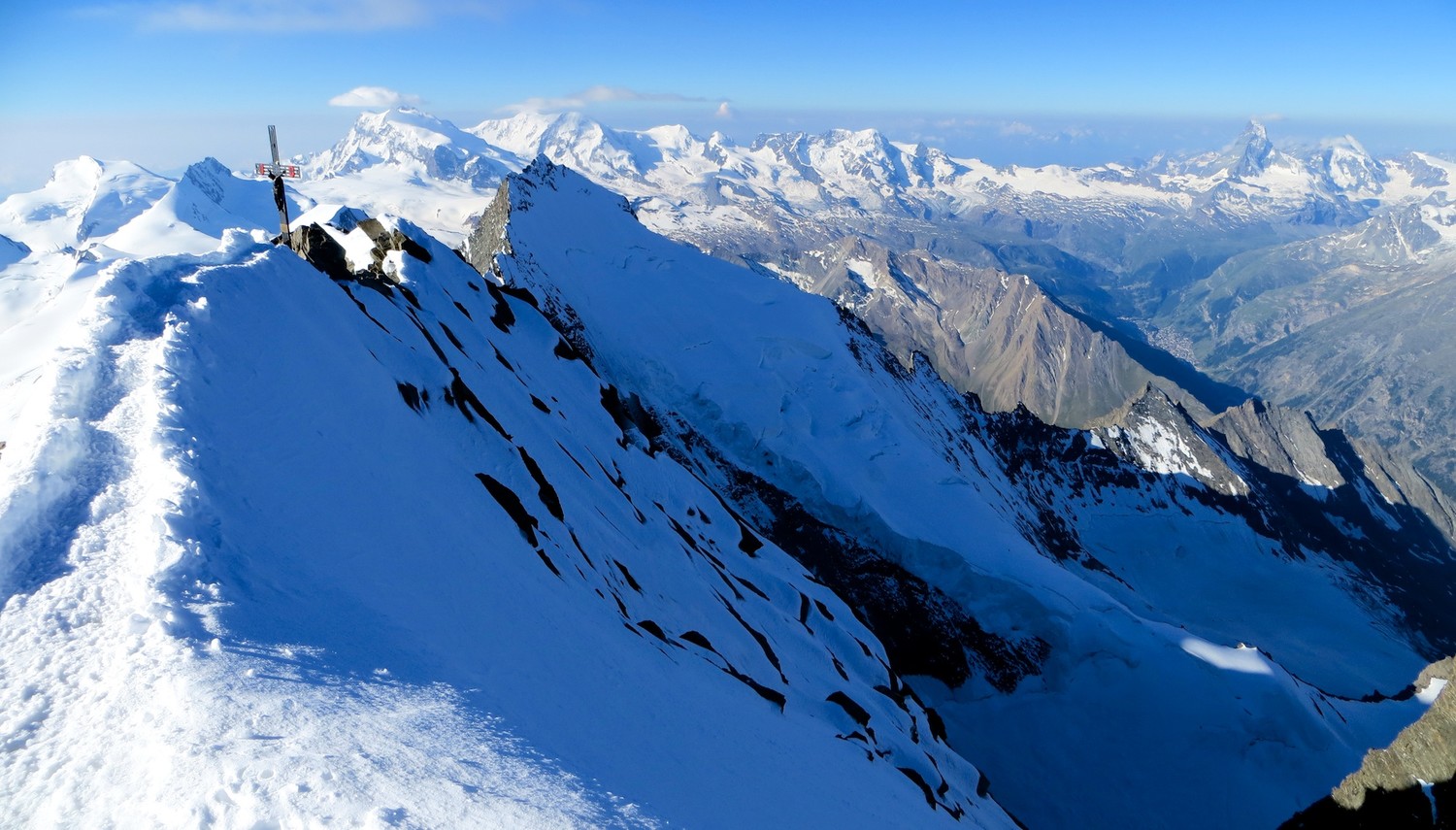 Face NW du Täschhorn depuis le Dom