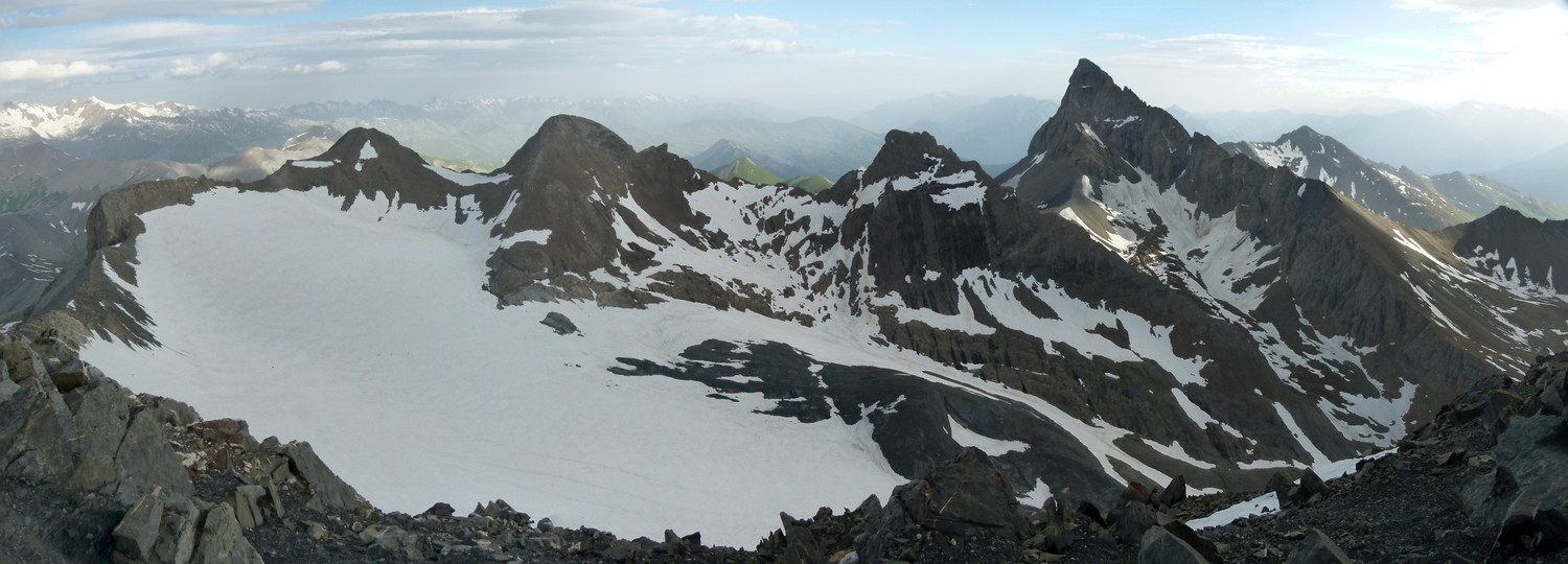 Vue sur l’itinéraire de montée
