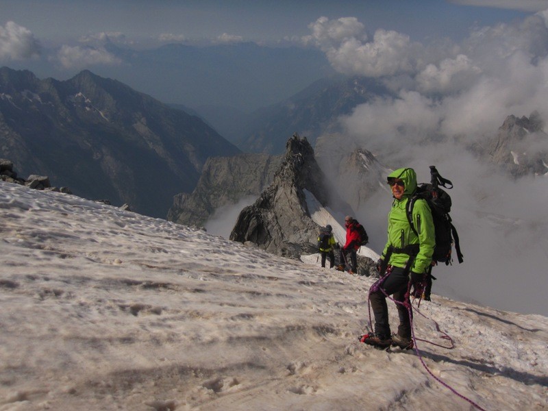 in vista della punta Allievi ,sul vedret Castel Sud