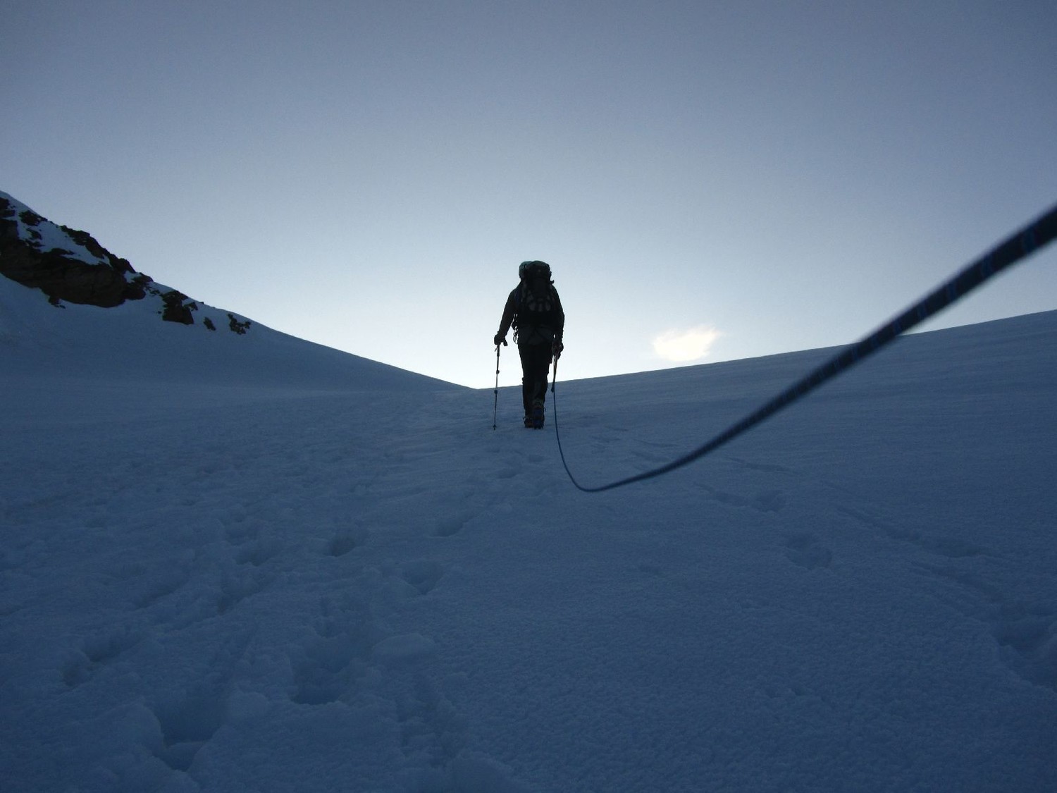 Arrivée à l'Alphubeljoch