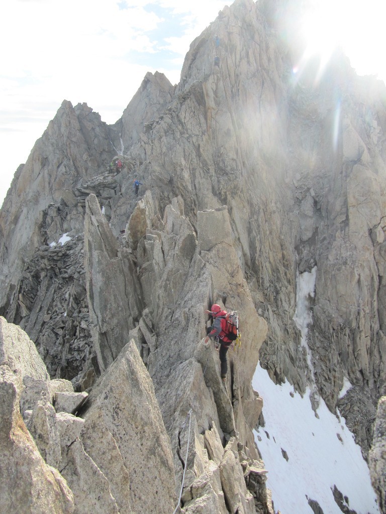 grimpe sur l'arête