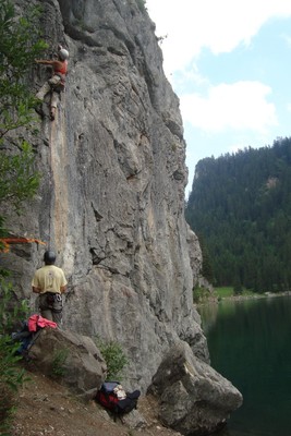 climbing at Lac de Taney climbing at Lac de Taney