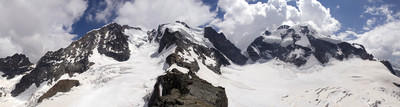 Piz Umur; la "triade" Roseg-Scerscen-Bernina... Piz Umur; la "triade" Roseg-Scerscen-Bernina...