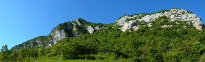 Vue d'ensemble de la falaise