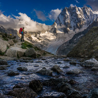 Approche du Couvercle - Face aux Grandes Jorasses