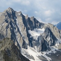 Couloirs du Grand Goliath depuis le Pain de Sucre