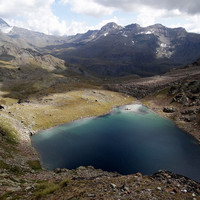 Lac de Lussert du Milieu - Pointe Tersiva et col Invergneux à l'horizon