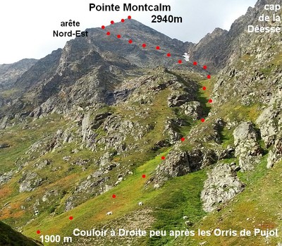 Pointe du Montcalm 2940m Ariège