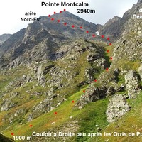 Pointe du Montcalm 2940m Ariège