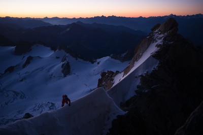 Arrivée au Col du Diable au petit matin Arrivée au Col du Diable au petit matin
