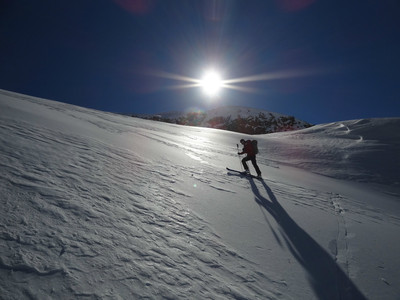 Vers le Pic du Glacier Blanc, Ecrins. Vers le Pic du Glacier Blanc, Ecrins.