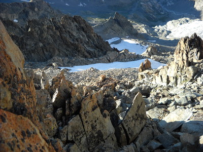 Vue d'en haut, Pic du Glacier d'Arsine Vue d'en haut, Pic du Glacier d'Arsine