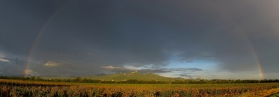arc en ciel sur fond dentelles de Montmirail arc en ciel sur fond dentelles de Montmirail