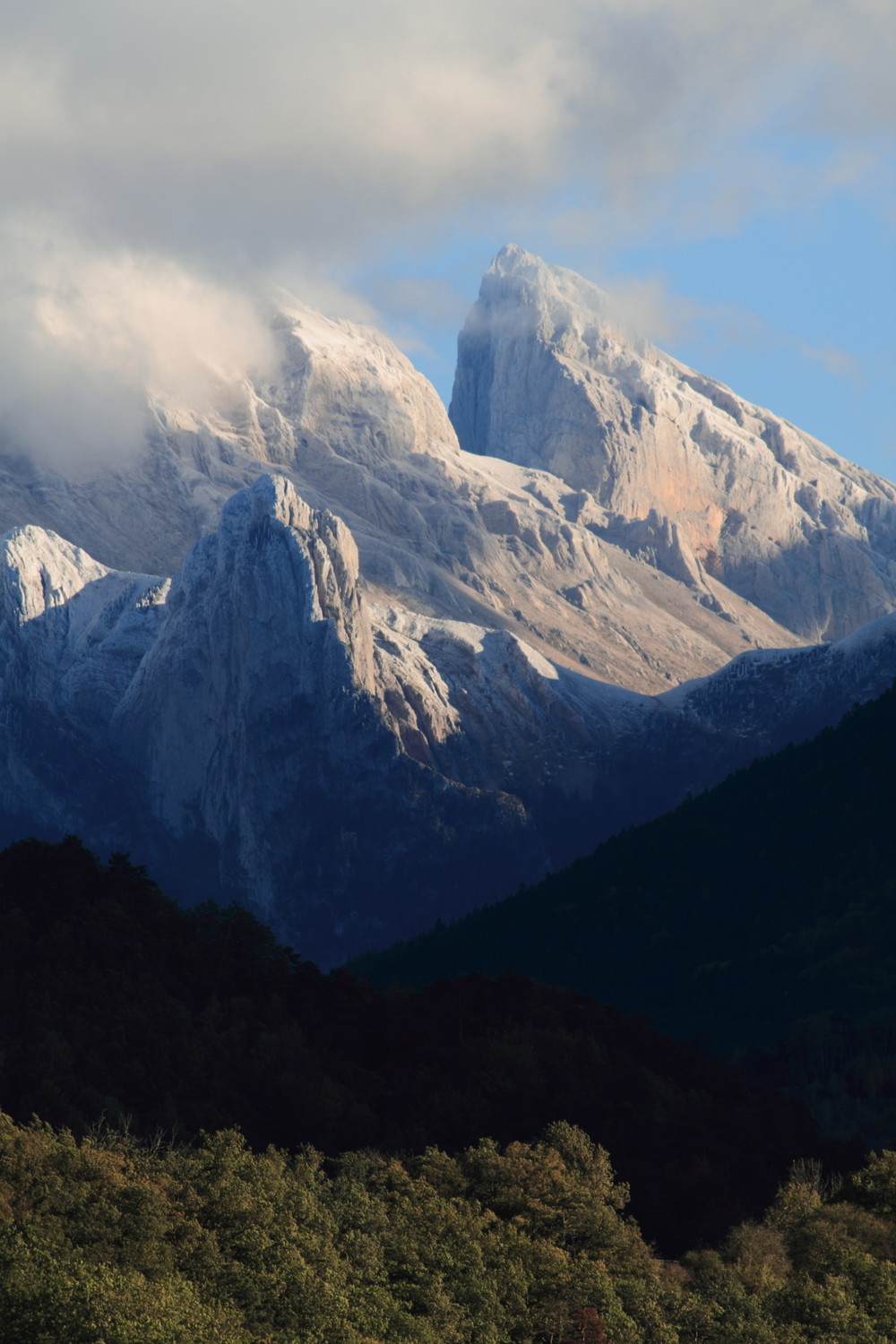 Pic Grillon et Montagne S de Faraut photographiés depuis le Beaumont