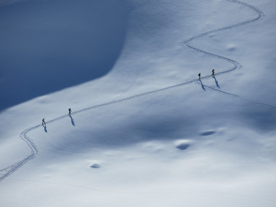 La trace idéale (direction du Col de Chanrouge) La trace idéale (direction du Col de Chanrouge)
