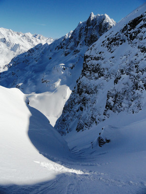Le Ferrouillet depuis le couloir Est de Barlet Le Ferrouillet depuis le couloir Est de Barlet