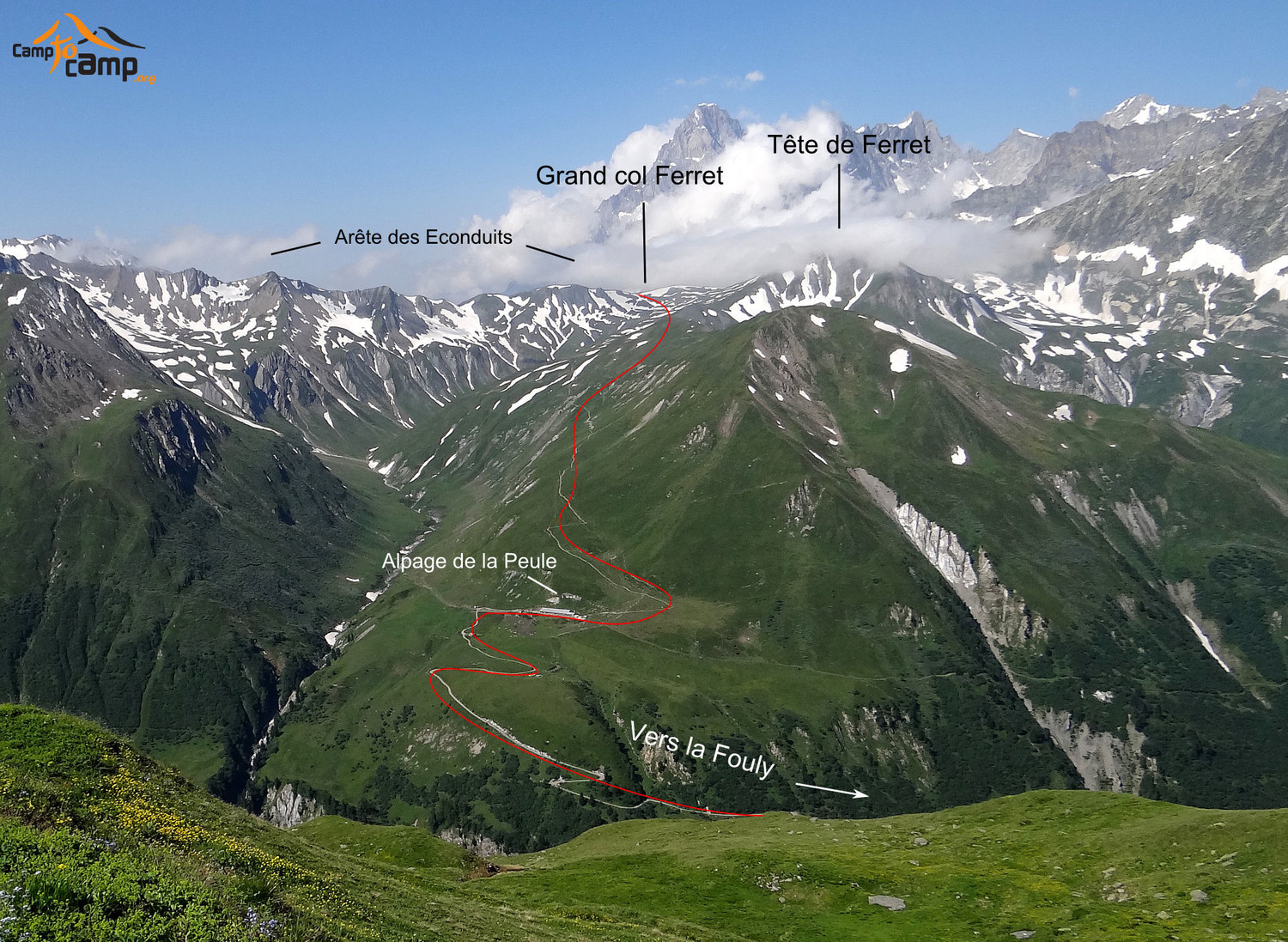 Grand col Ferret versant suisse