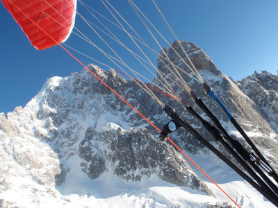 Glissade entre la Verte et les Drus Glissade entre la Verte et les Drus