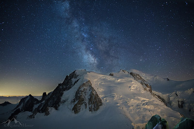 voie lactée sur le Mont-blanc