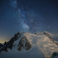 voie lactée sur le Mont-blanc