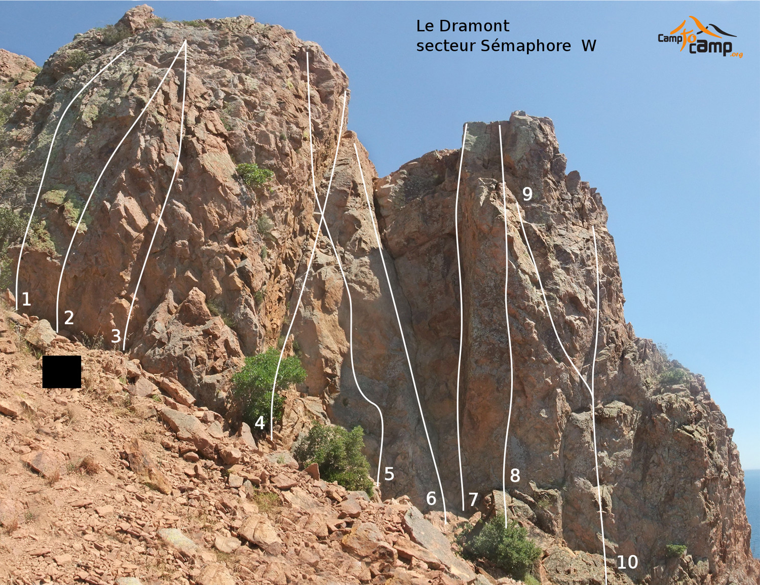 Le Cap Dramont, secteur Sémaphore W