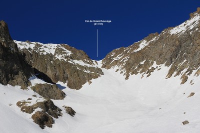 Le couloir S du Col du Grand Sauvage