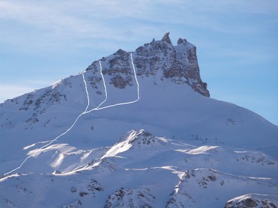 gauche: depuis la station; milieu: avant le mur de 3m; droite: couloir le plus haut