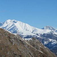 il dosso bello, con l'evidente itinerario di salita