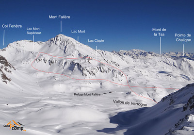 Mont Fallère : La boucle des lacs en hiver Mont Fallère : La boucle des lacs en hiver