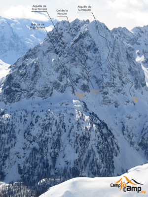 Aiguille de la Mesure et de Praz-Torrent - Face N Aiguille de la Mesure et de Praz-Torrent - Face N