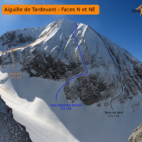 Face Nord de L'Aiguille de Tardevant - Des itinéraires qui penchent