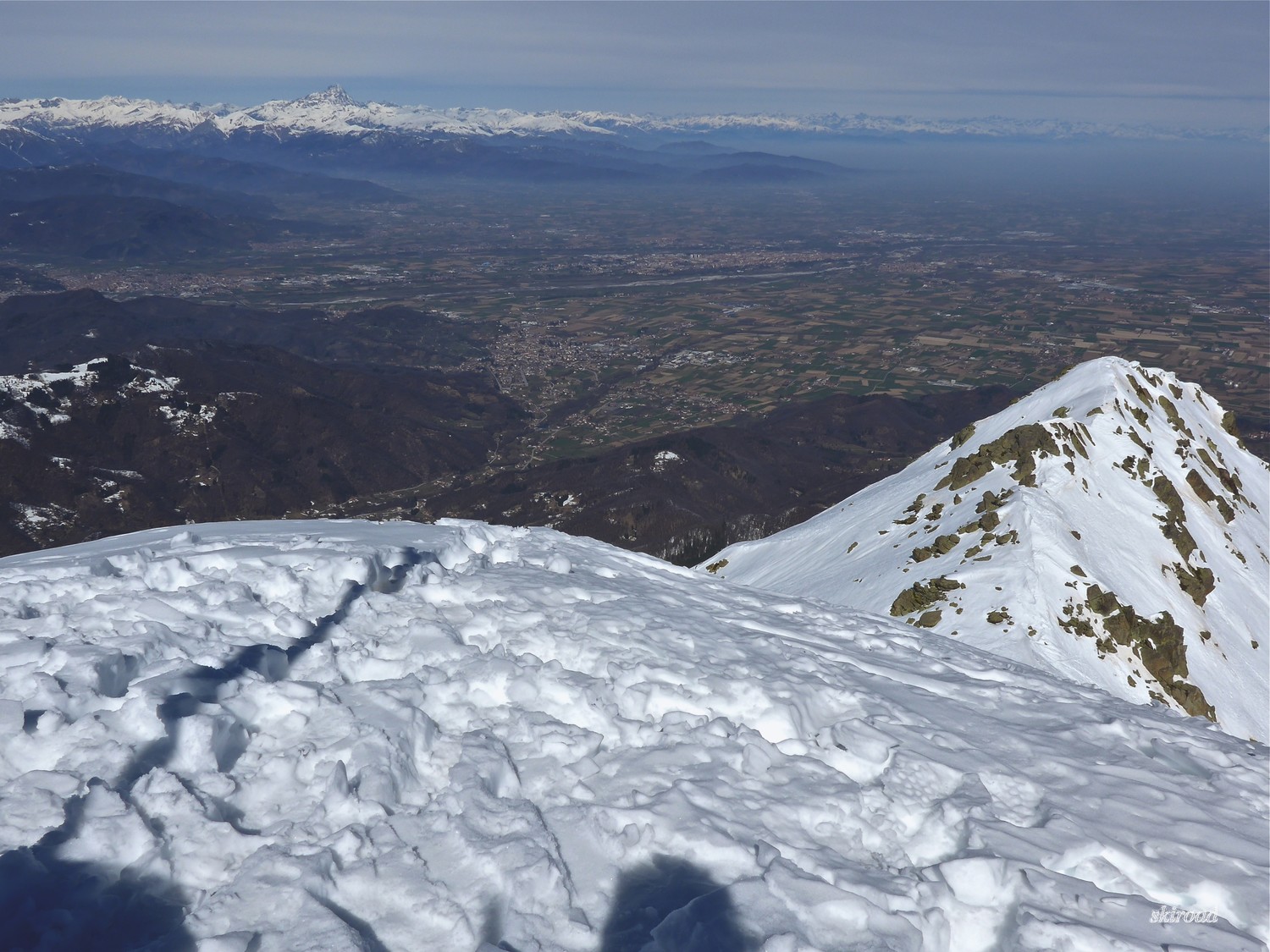 Vue époustouflante sur la plaine du Pô.