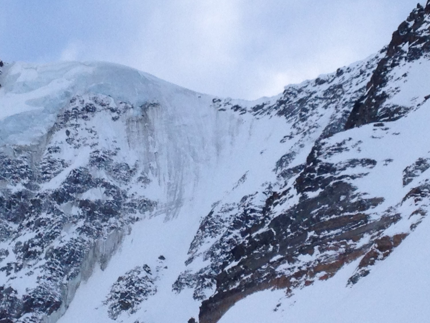 Face N Fletschhorn pas encore en conditions