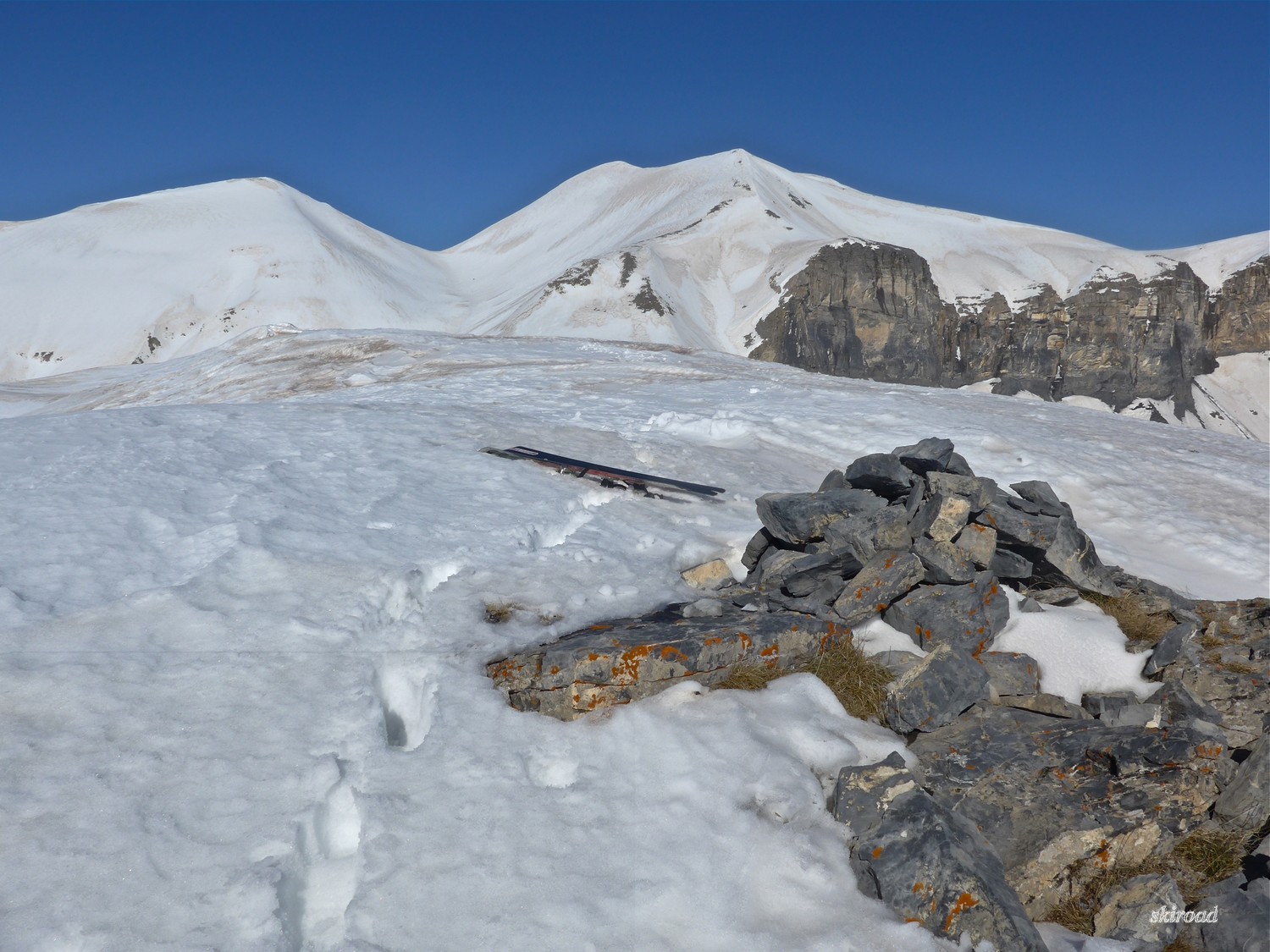 La descente jusqu'à la Montagne de l'Estrop.