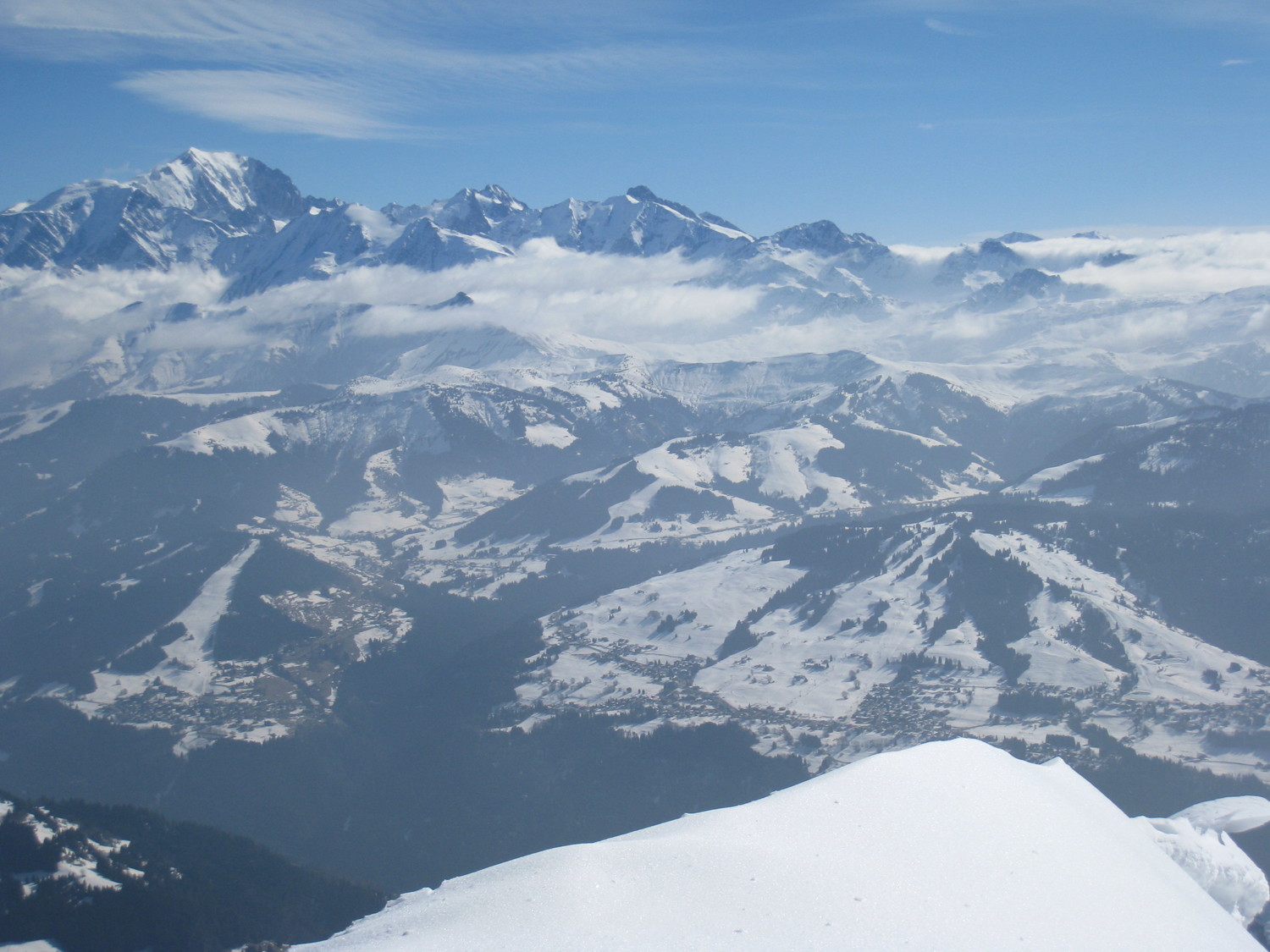 Mt Charvin - vue vers Mt Blanc