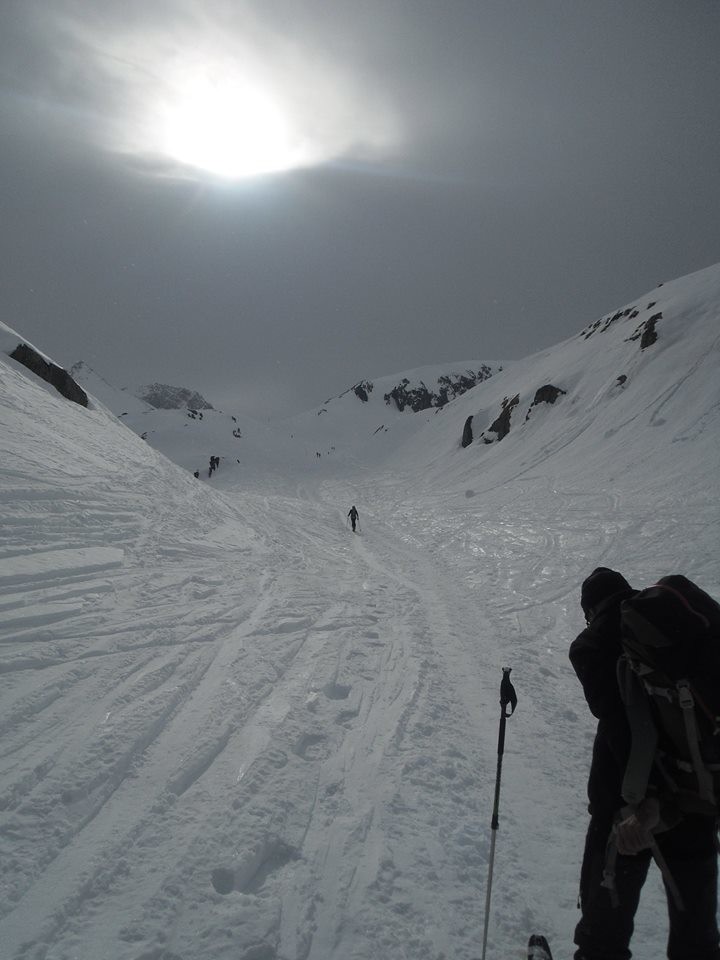 En montant à la Rotondohütte
