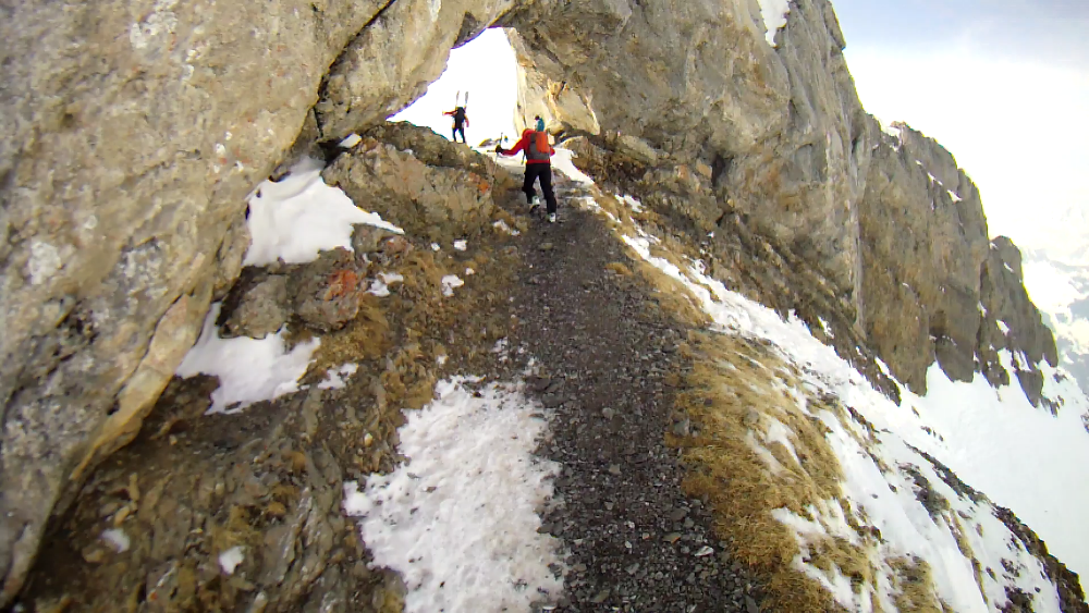 arrivée au trou de la mouche par la combe de paccaly