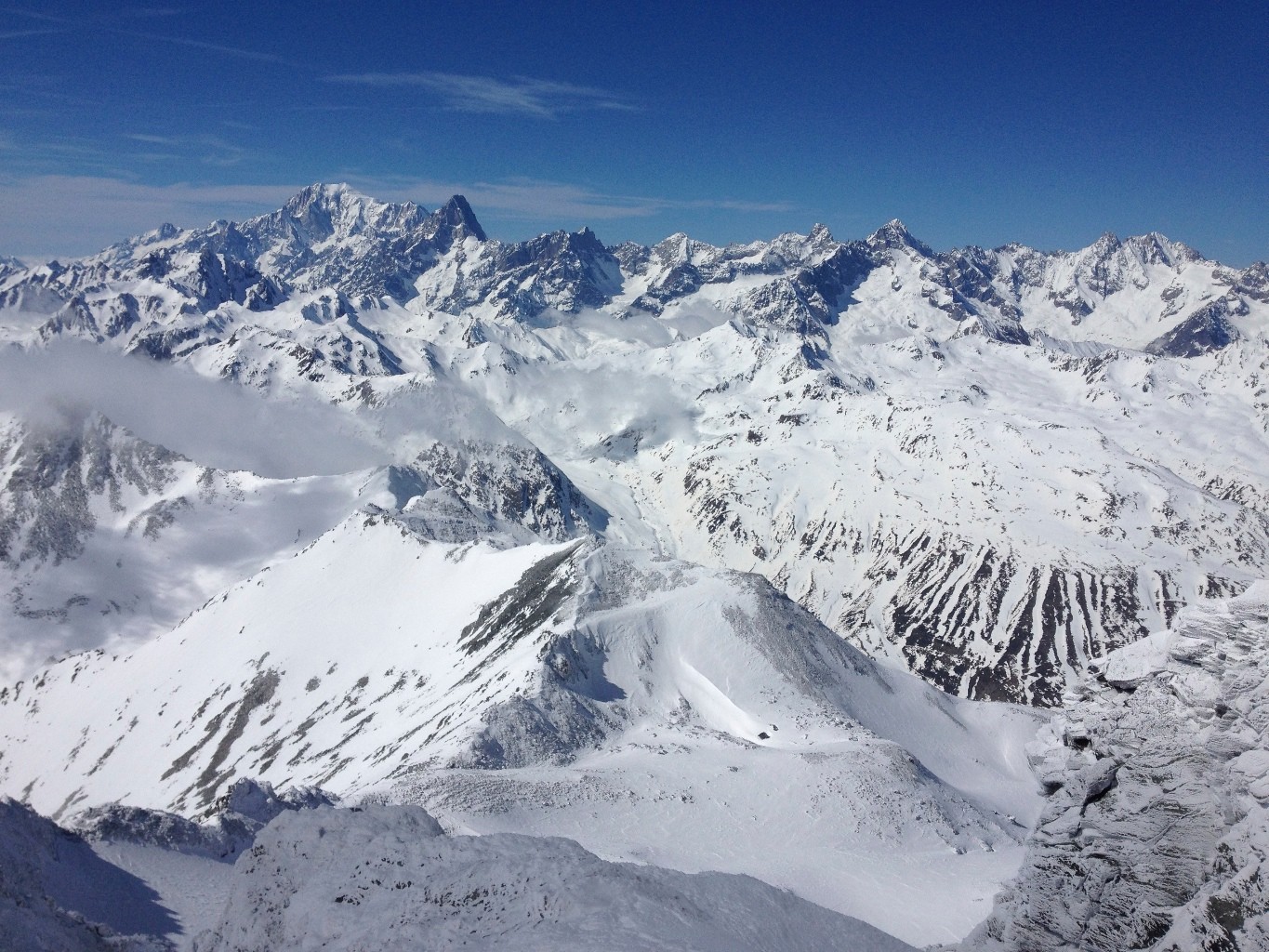 Vue dégagée sur le Mont-Blanc