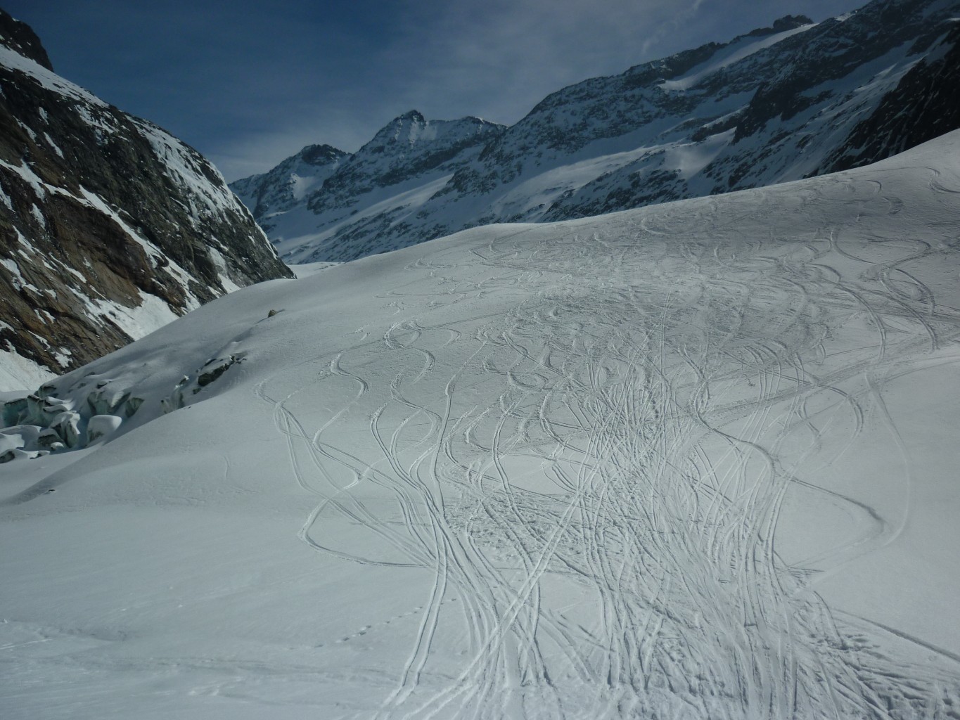 Quand je vous dit que tt le monde l'a fait en AR ! (bas du glacier de Tré la Tête)